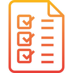 An icon showing a page with ticked assessment checklist