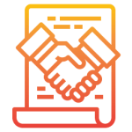Icon representing a handshake