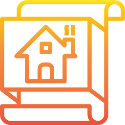 Icon representing a real estate research